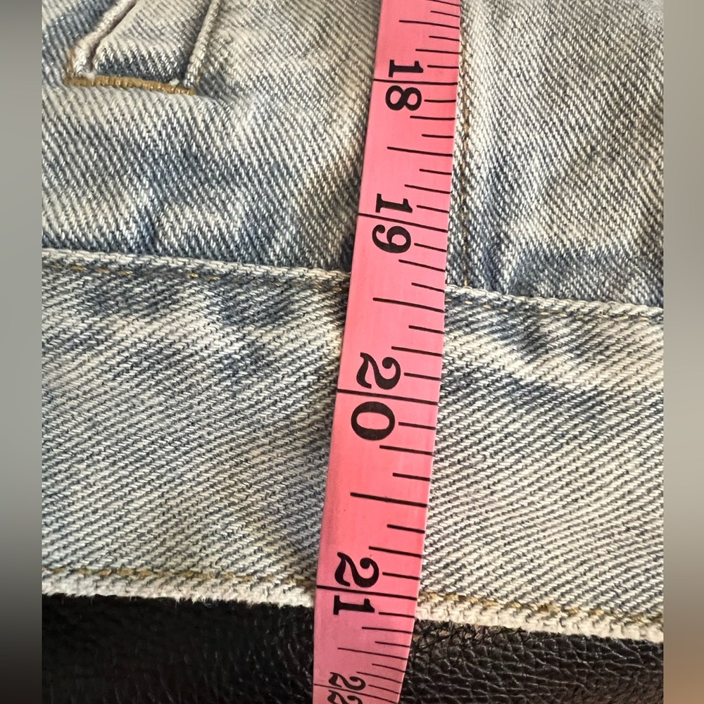 Saltwater Luxe stone wash distressed Embellished Rhinestone Denim Jacket S/M - Picture 6 of 14